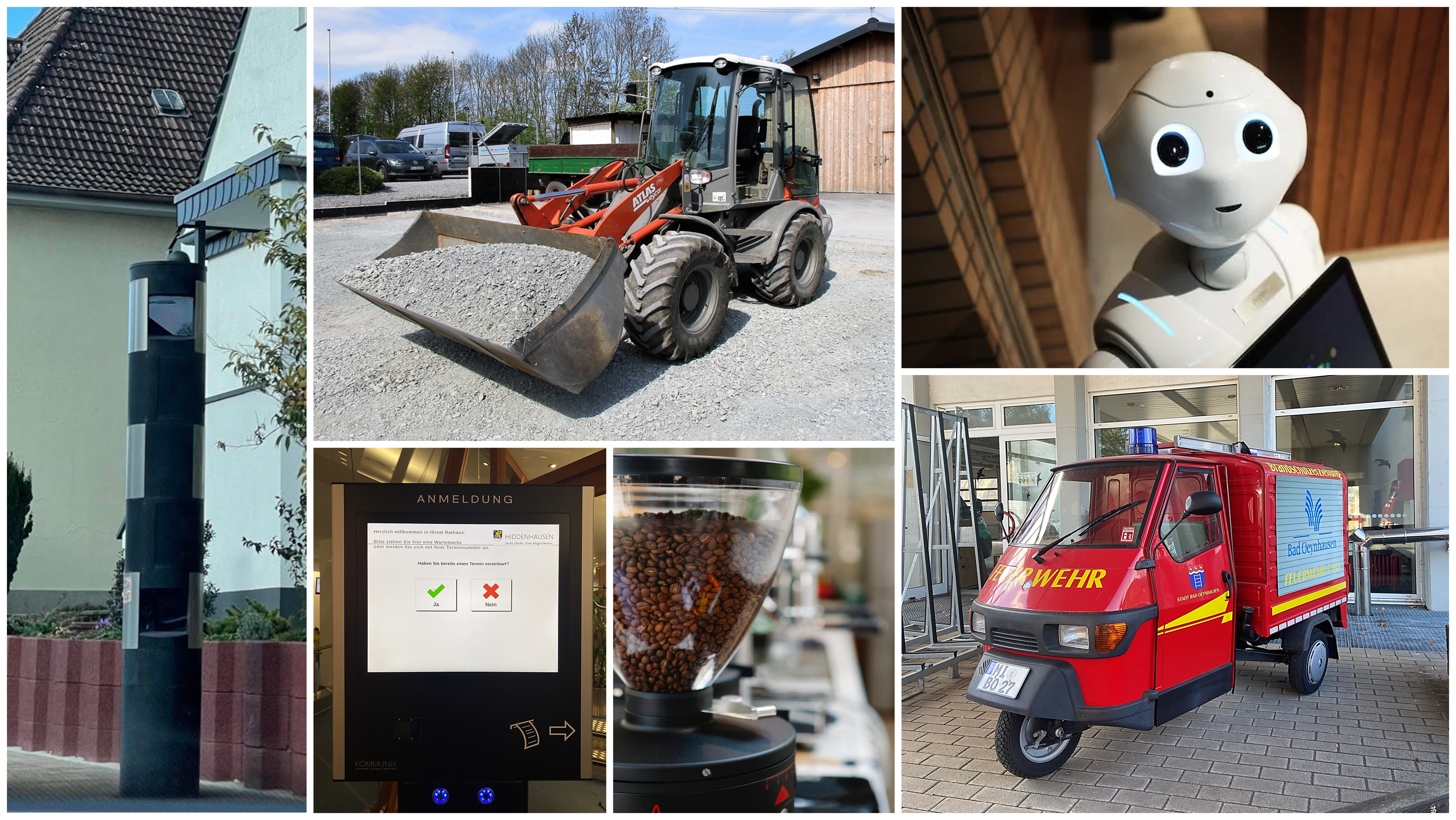 Standblitzer, Feuerwehrauto, Radlader, Kaffeemaschine, Roboter ...